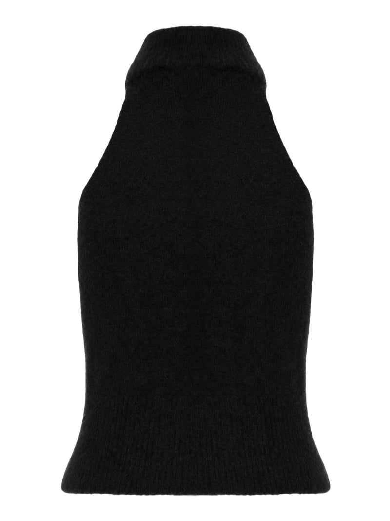 TOP SMANICATO IN MAGLIA