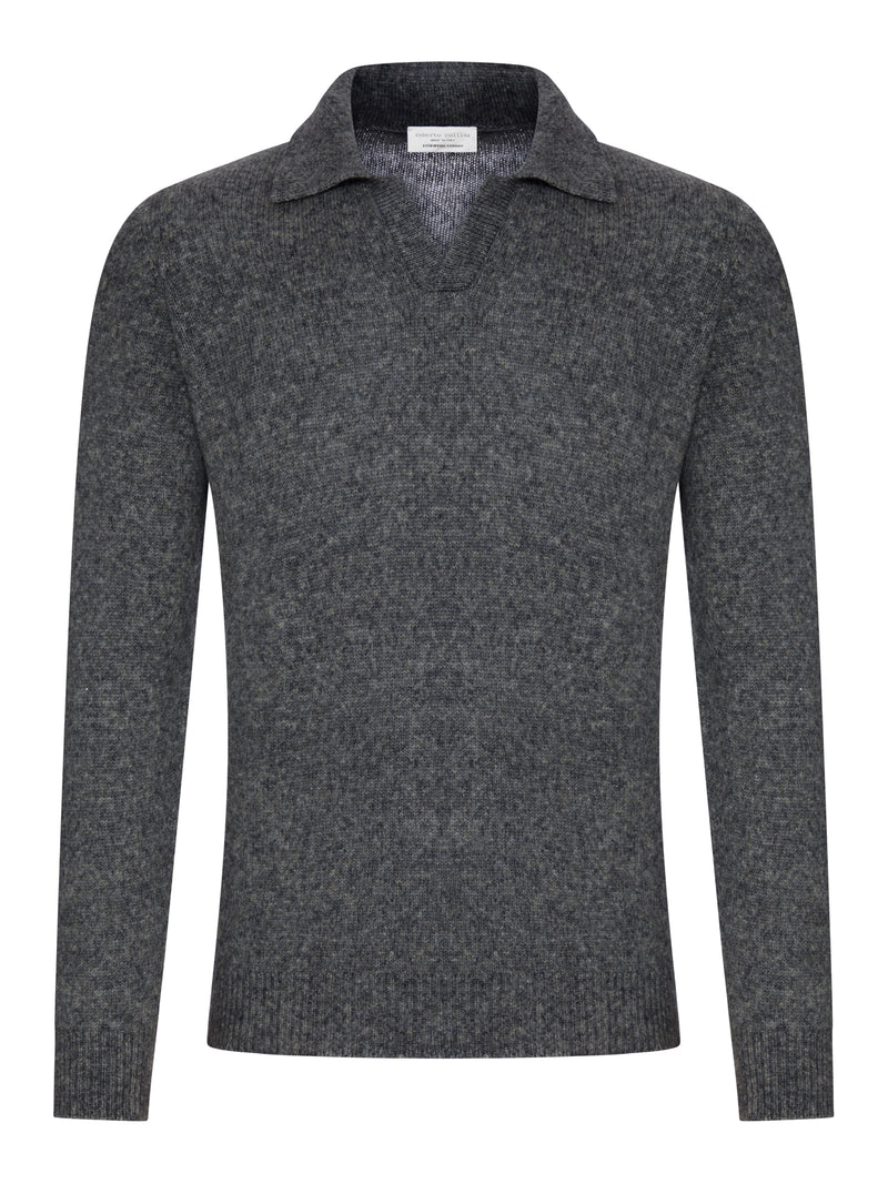 MAGLIONE A POLO IN LANA