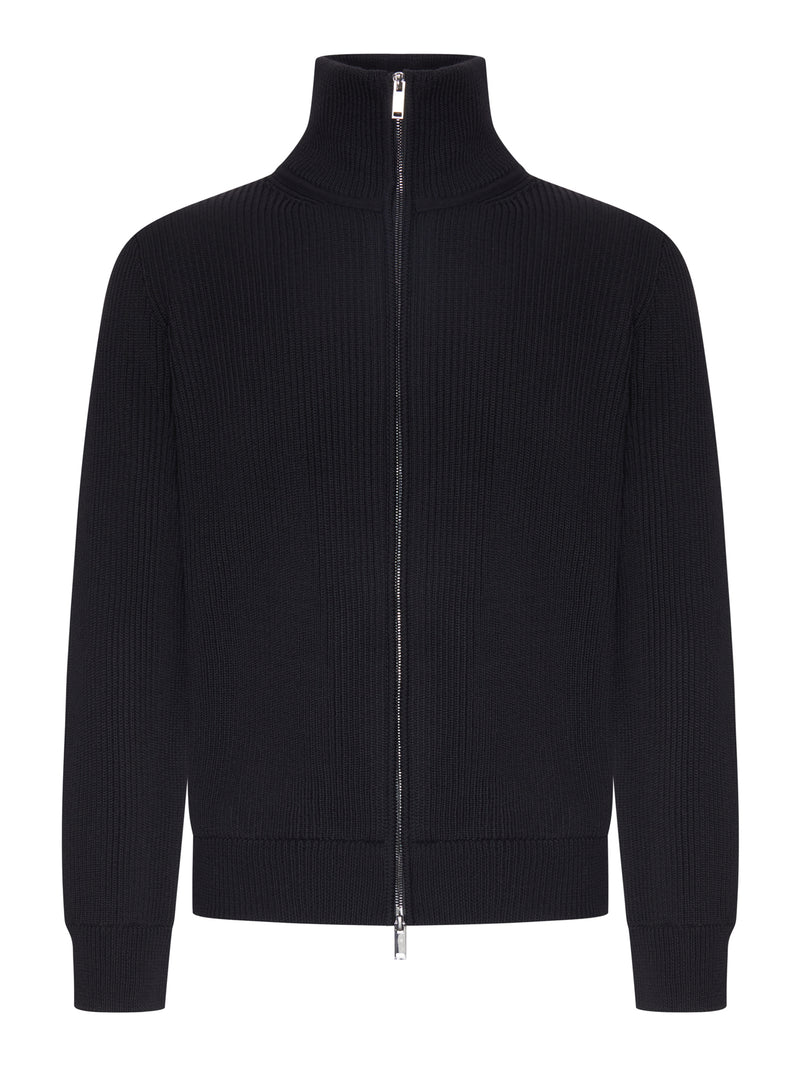 CARDIGAN FULL-ZIP IN MAGLIA A COSTE