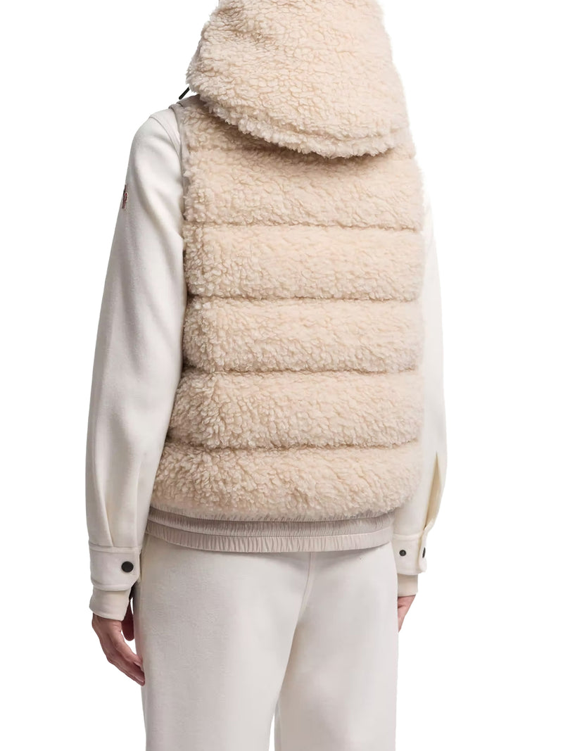 GILET ISOLANTE CON CAPPUCCIO STILE TEDDY