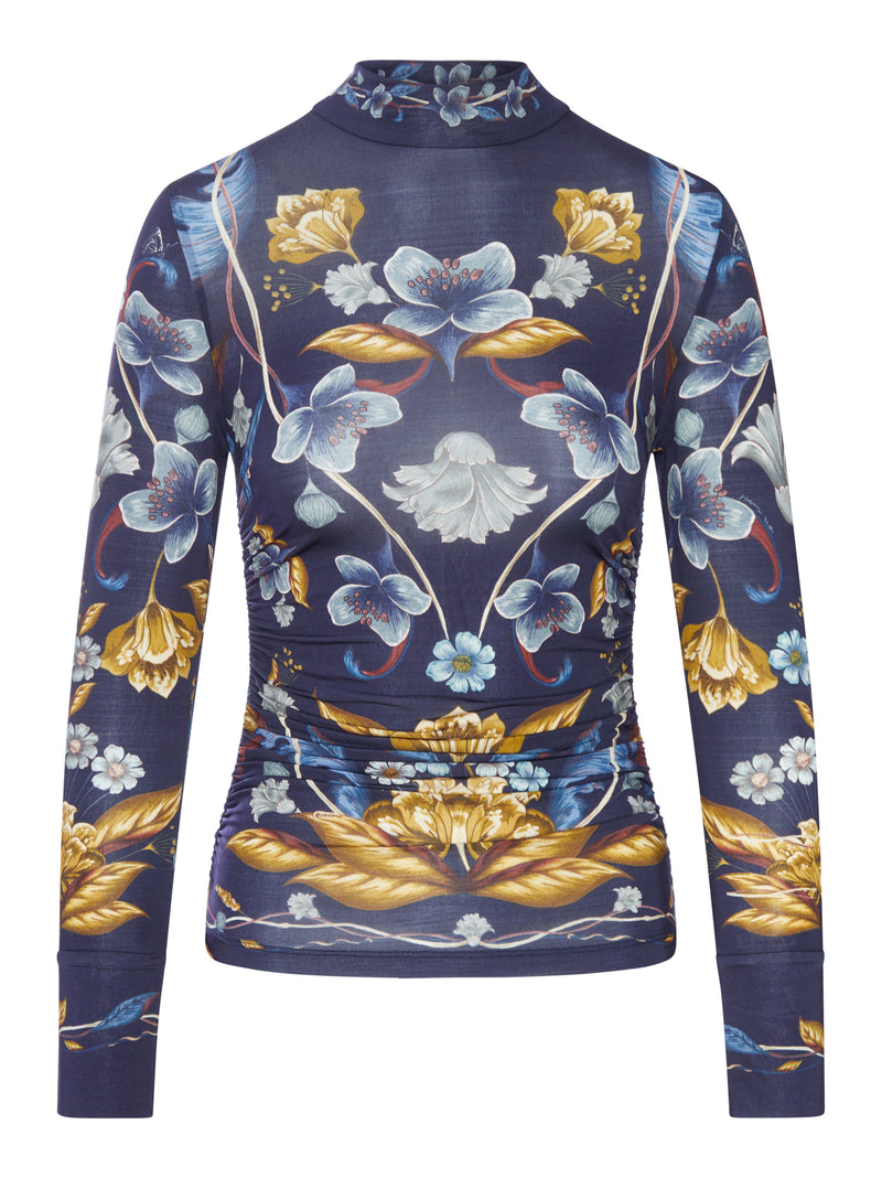 MAGLIA A COLLO ALTO CON STAMPA FLOREALE