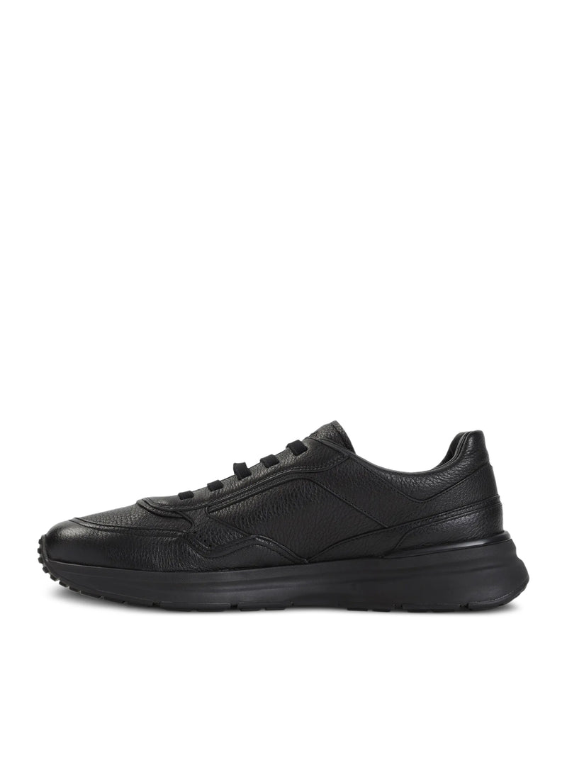 SNEAKER LOW-TOP IN PELLE NERA