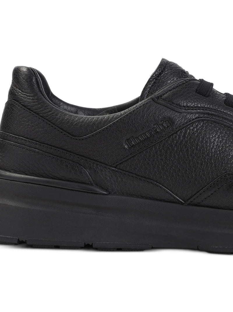 SNEAKER LOW-TOP IN PELLE NERA