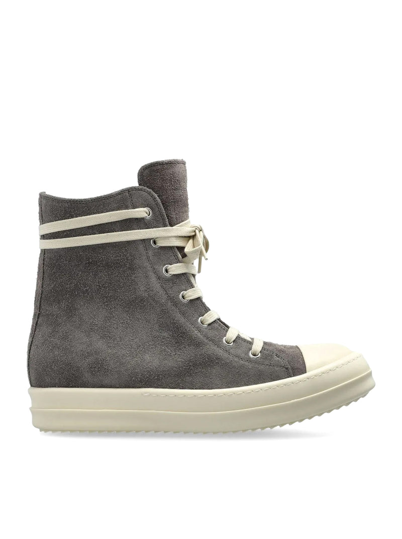SNEAKER HIGH-TOP IN PELLE SCAMOSCIATA