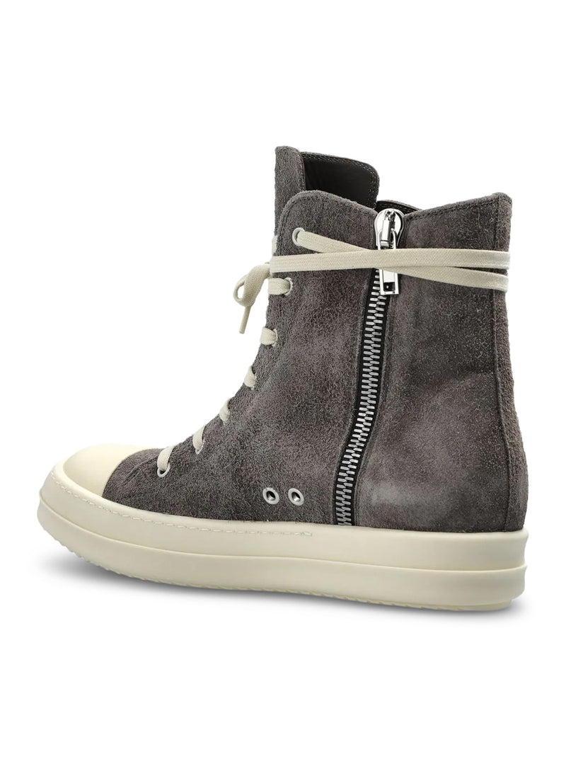 SNEAKER HIGH-TOP IN PELLE SCAMOSCIATA