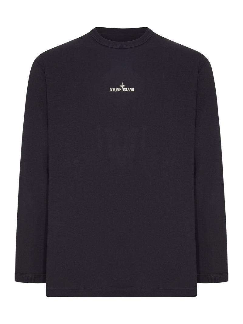 T-SHIRT A MANICA LUNGA CON STAMPA ‘BLURRED COMPASS