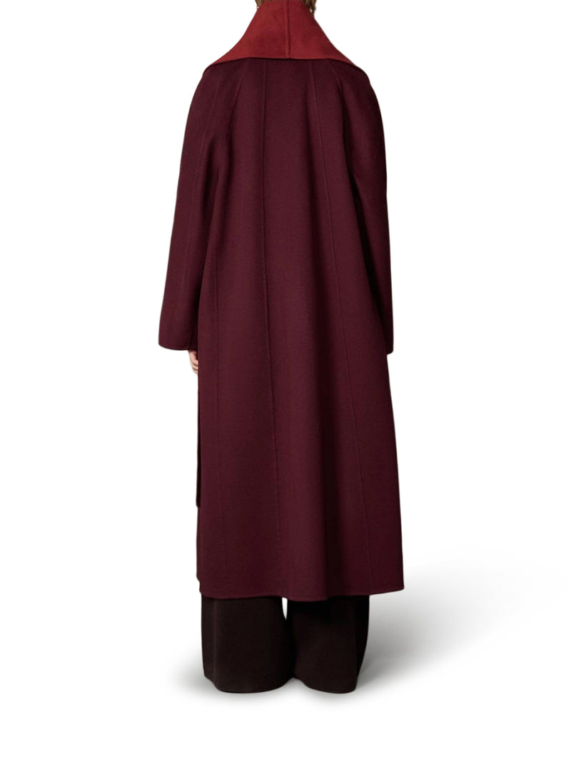 CAPPOTTO FOULARD REVERSIBILE IN CACHEMIRE GARZATO