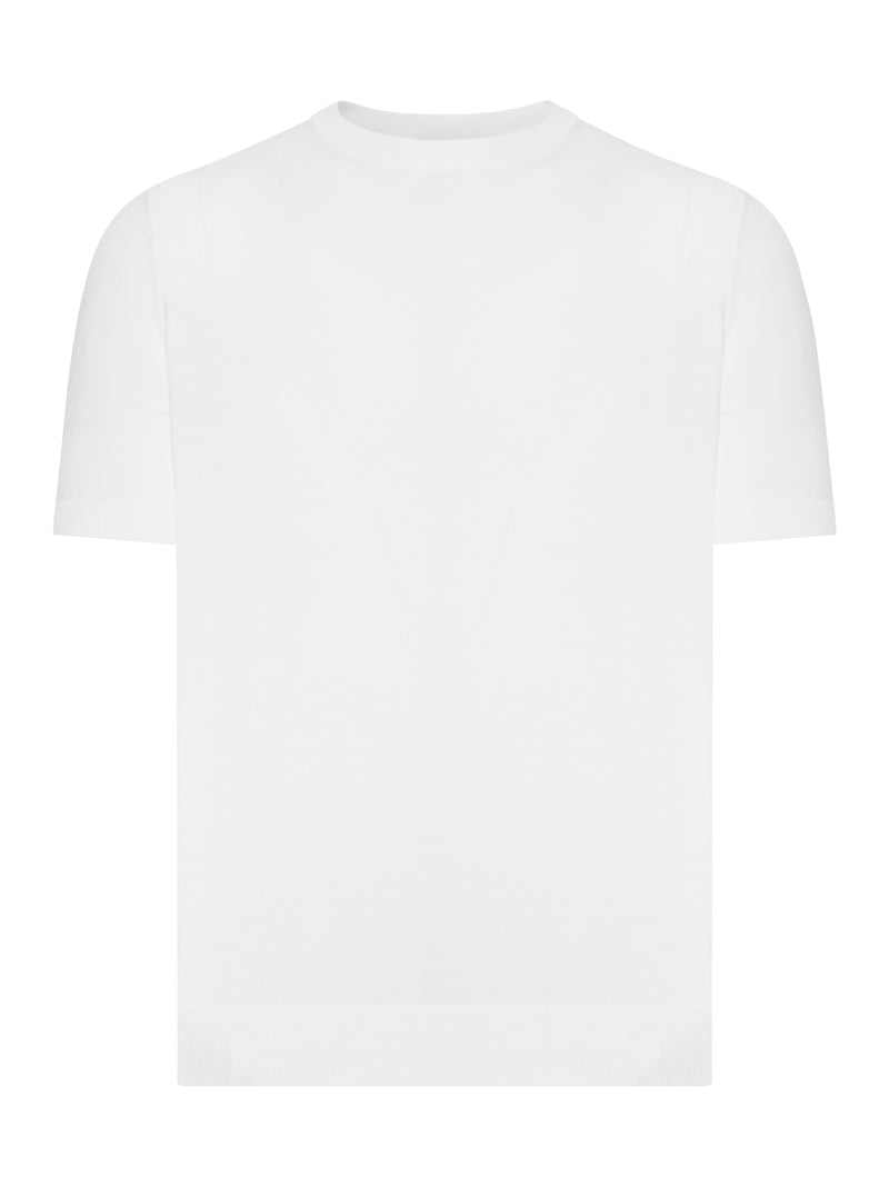 T-SHIRT GIROCOLLO IN MAGLIA DI COTONE