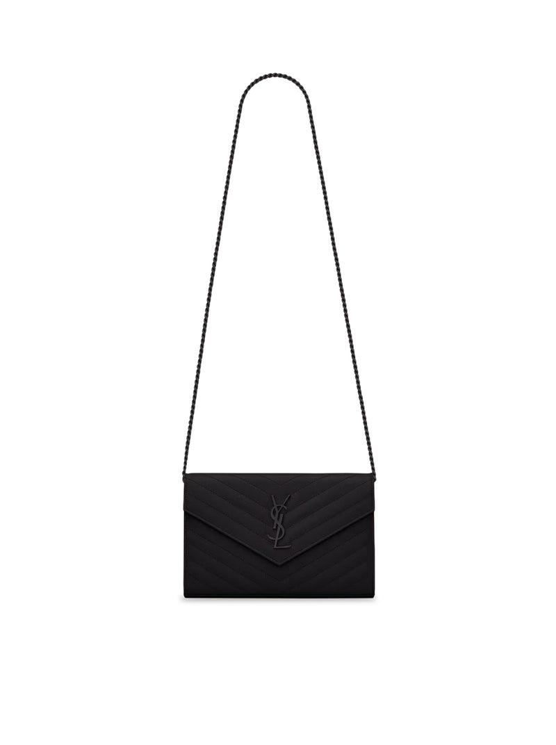 POCHETTE CON CATENA CASSANDRE CLASSICA IN PELLE GRAIN DE POUDRE