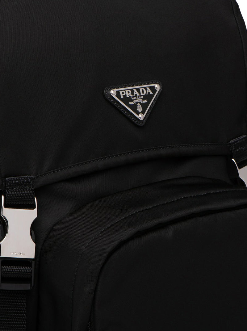 ZAINO IN RE-NYLON E PELLE SAFFIANO