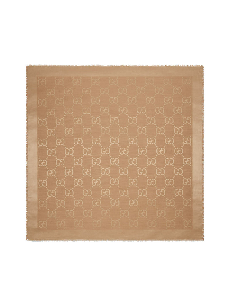 SCIALLE IN LANA E SETA JACQUARD CON MOTIVO GG