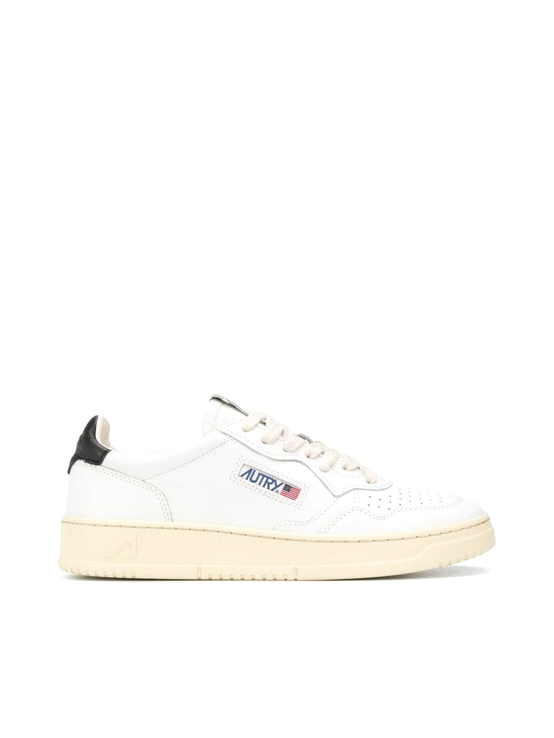 SNEAKERS MEDALIST LOW IN PELLE BIANCA E NERA