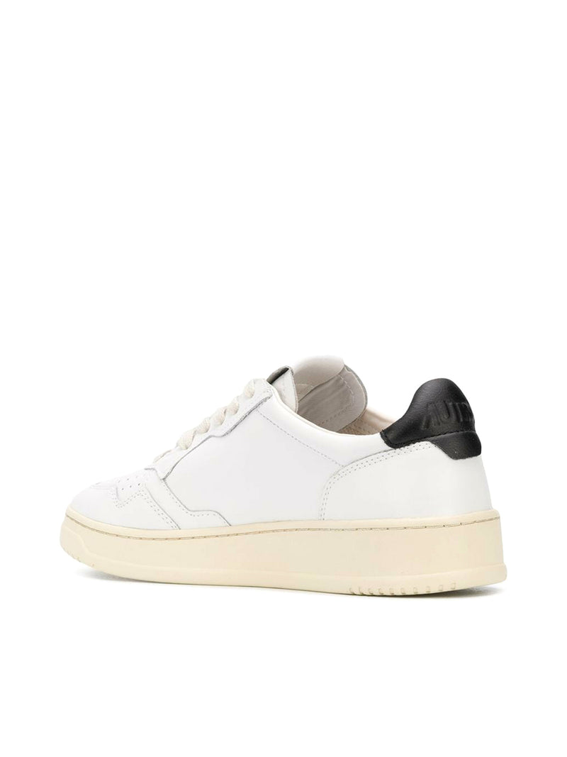 SNEAKERS MEDALIST LOW IN PELLE BIANCA E NERA