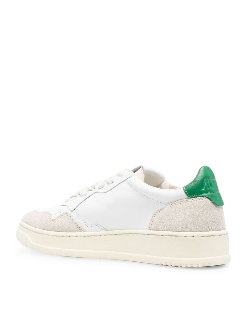 SNEAKERS MEDALIST LOW IN PELLE E SUEDE BIANCO VERDE