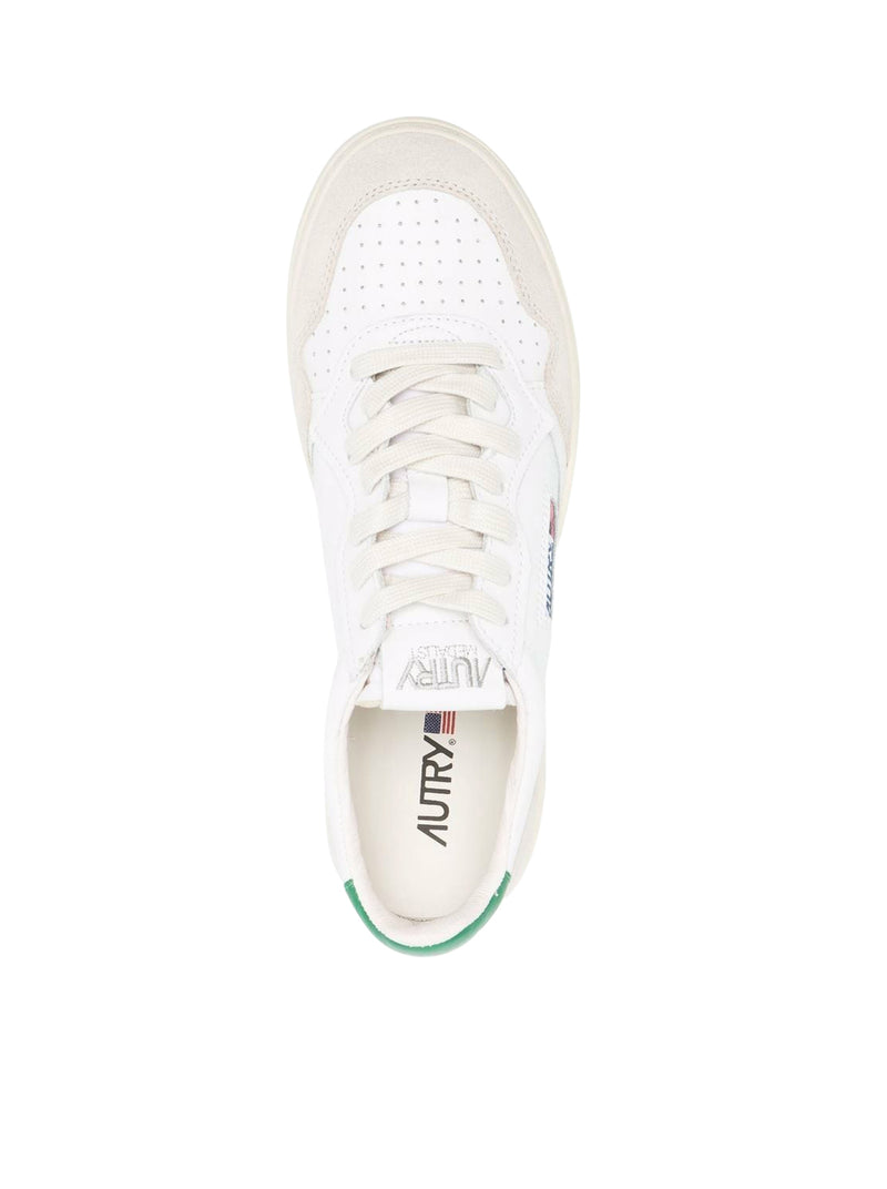 SNEAKERS MEDALIST LOW IN PELLE E SUEDE BIANCO VERDE