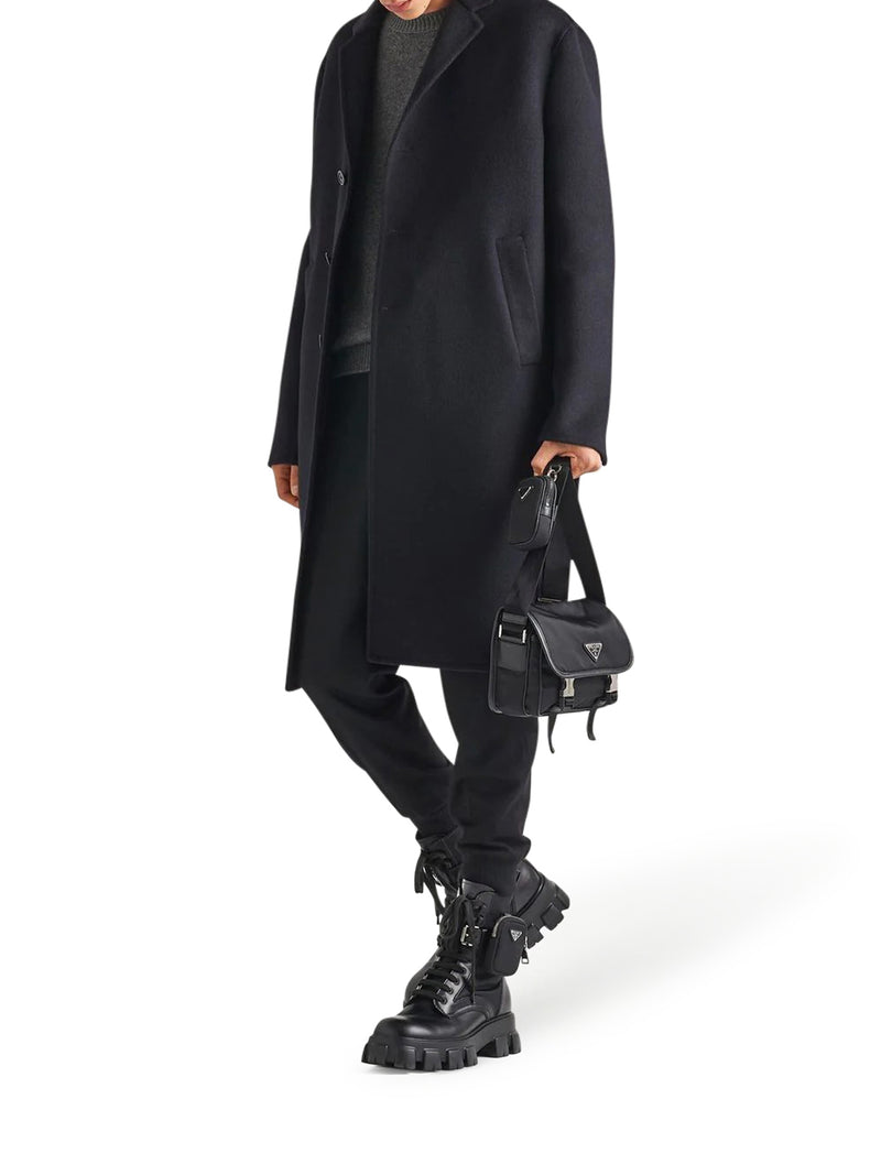 BORSA A TRACOLLA IN RE-NYLON E SAFFIANO