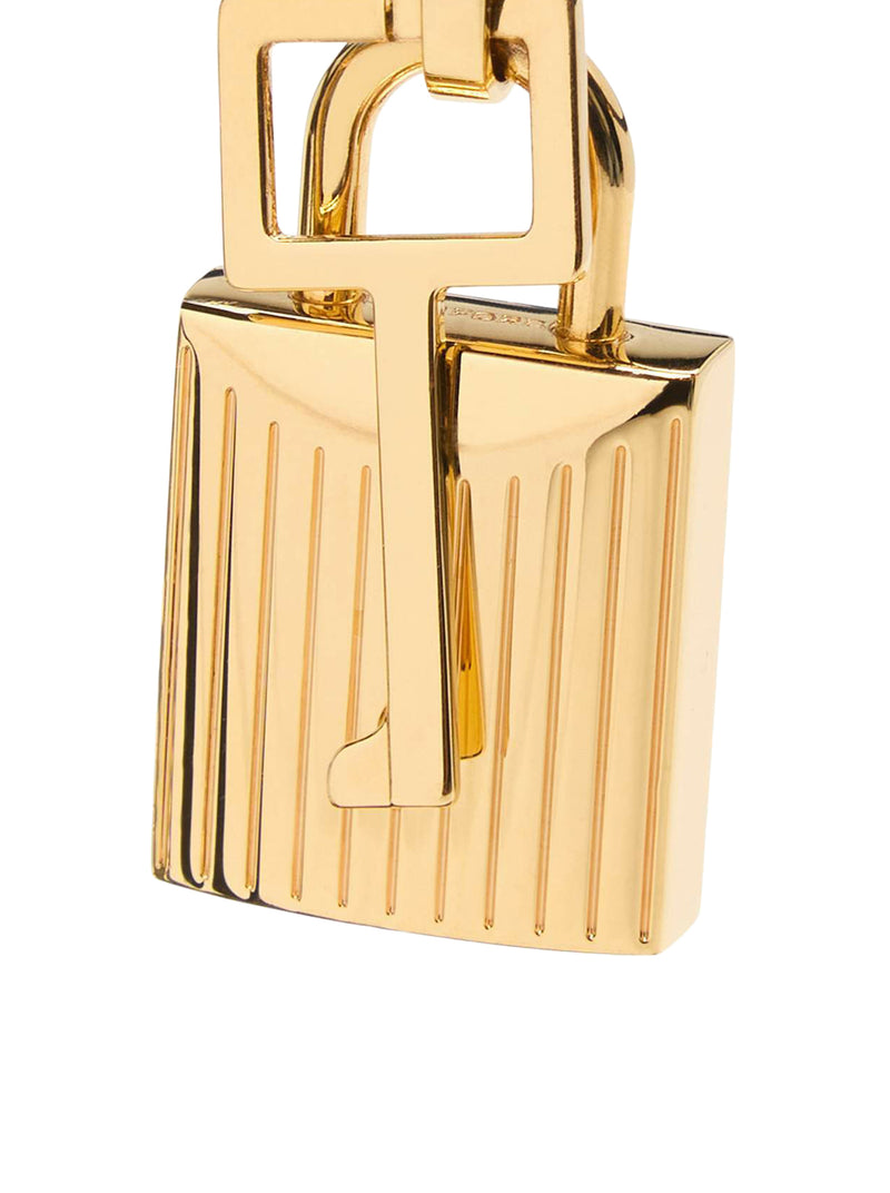 SANDALO A PUNTA PADLOCK IN PELLE LUCIDA 85MM