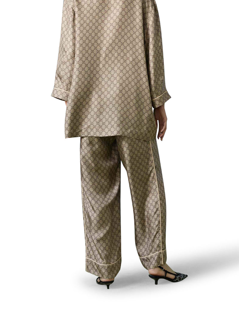 PANTALONE IN SETA GG SUPREME
