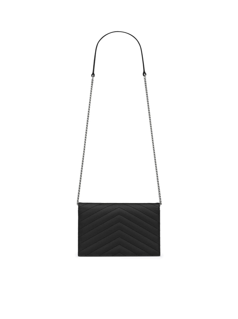 POCHETTE ENVELOPE CON CATENA CASSANDRE CLASSICA IN PELLE GRAIN DE POUDRE