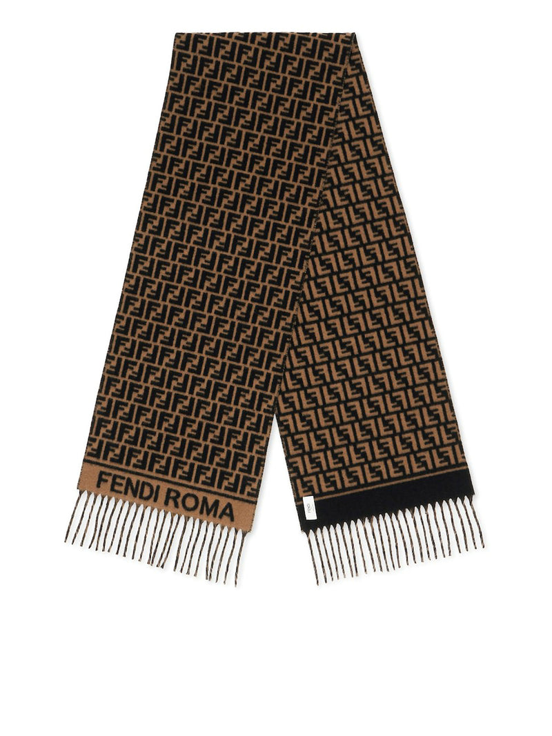SCIARPA FFMARRONE IN MISTO LANA E CASHMERE
