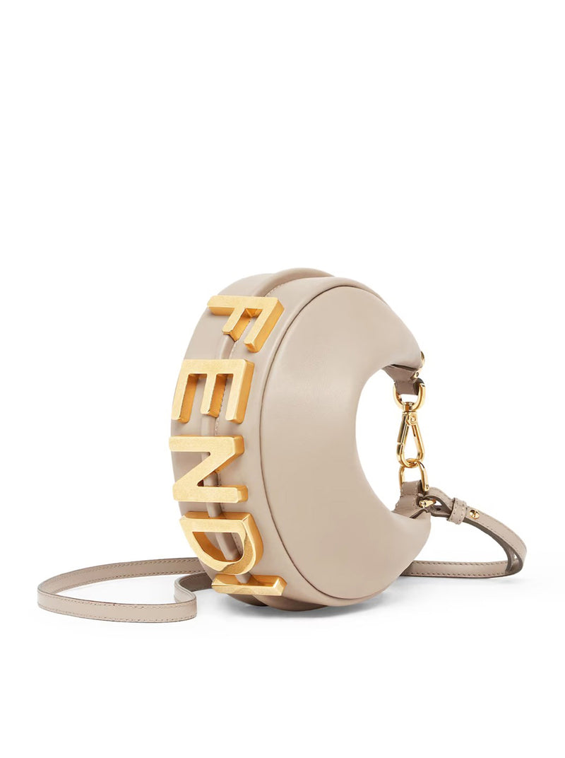 FENDIGRAPHY MINI IN PELLE TORTORA