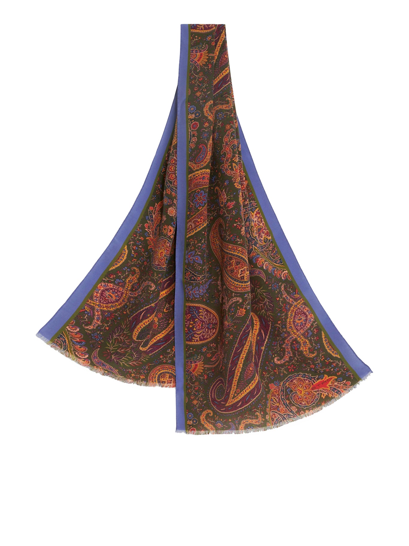 sciarpa in seta con stampa paisley