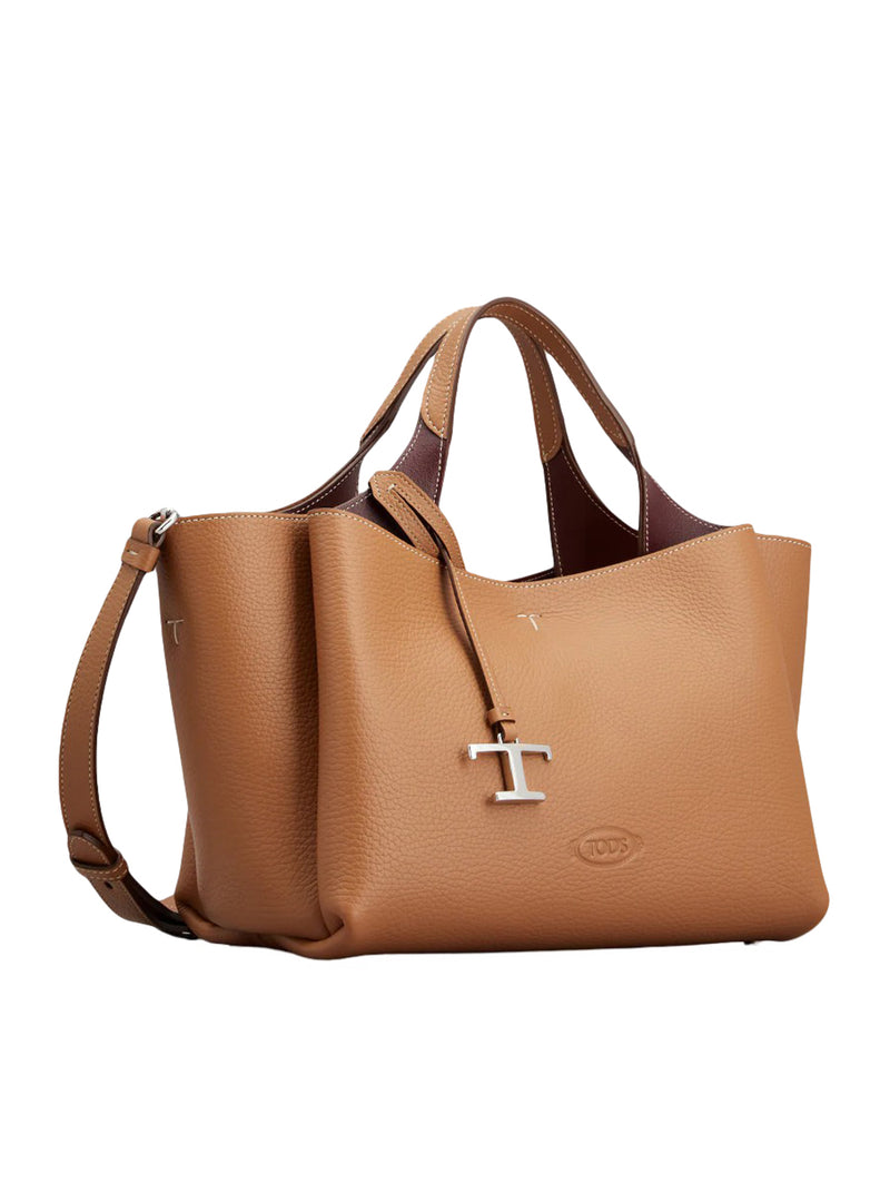 BORSA A MANO MINI IN PELLE MARTELLATA