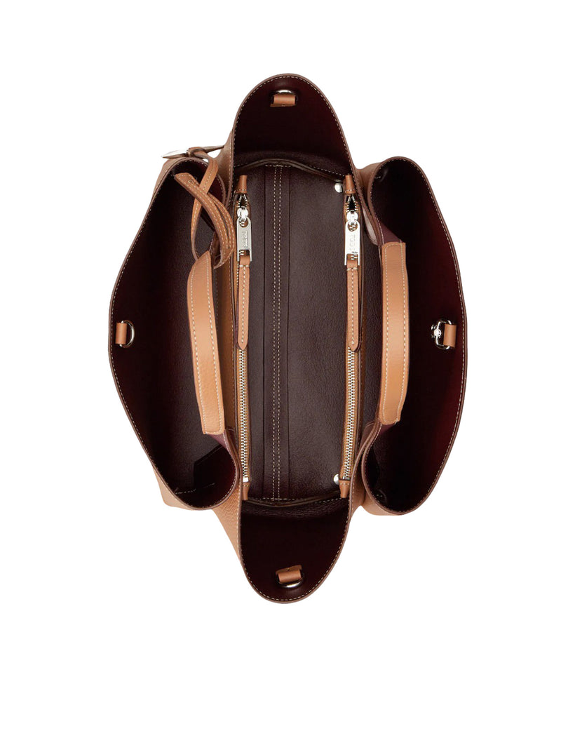 BORSA A MANO MINI IN PELLE MARTELLATA