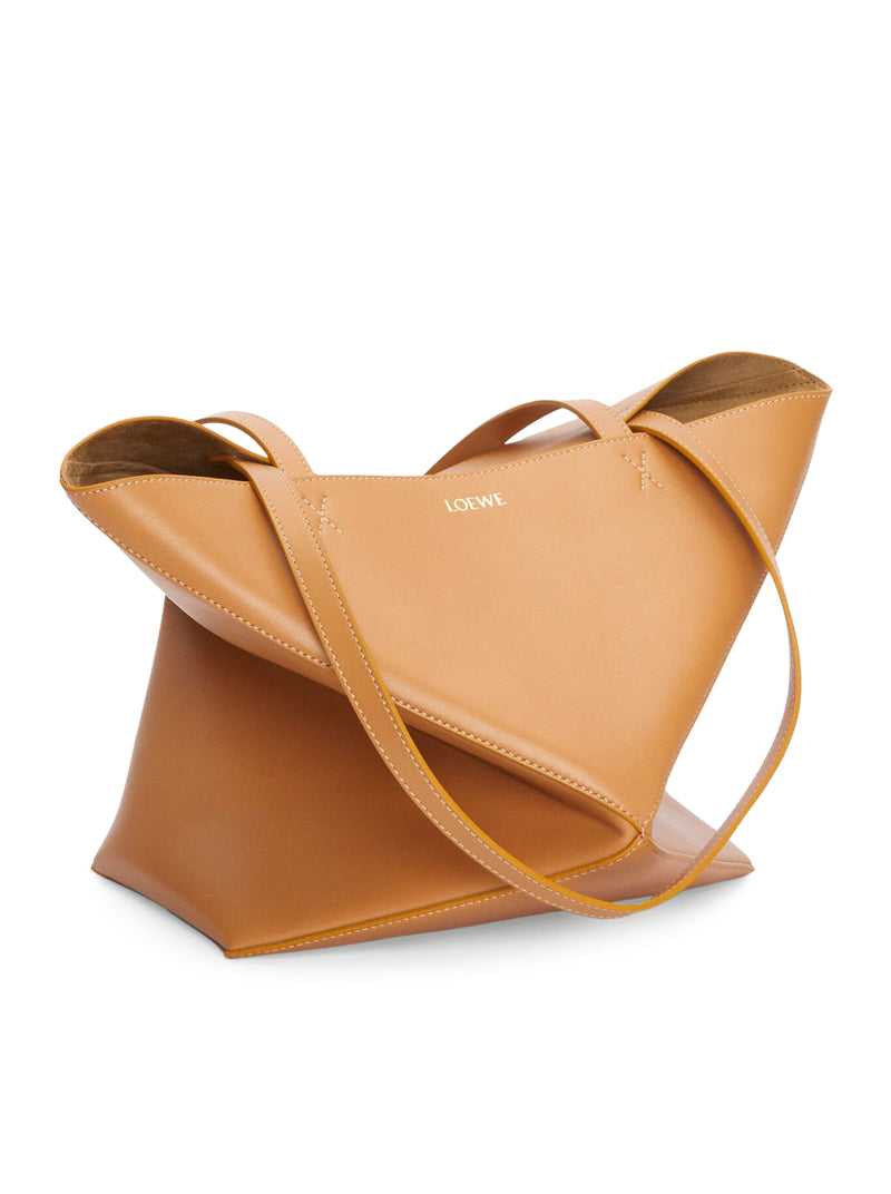 BORSA PUZZLE FOLD TOTE IN PELLE DI VITELLO LUCIDA