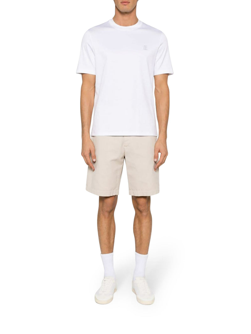 T-SHIRT IN COTONE CON LOGO STAMPATO A CONTRASTO