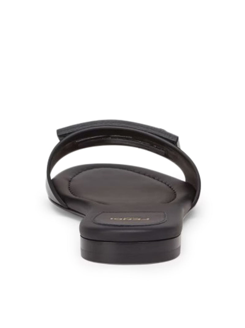 Baguette Slide in pelle nera