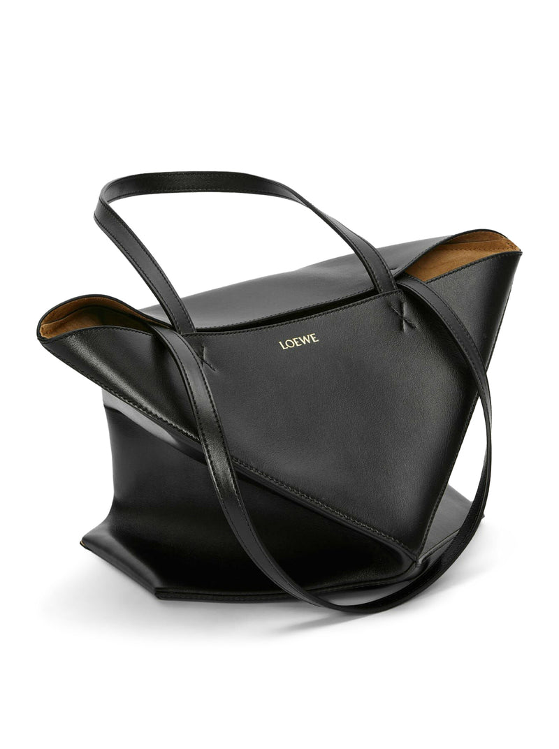 BORSA PUZZLE FOLD TOTE IN PELLE DI VITELLO LUCIDA