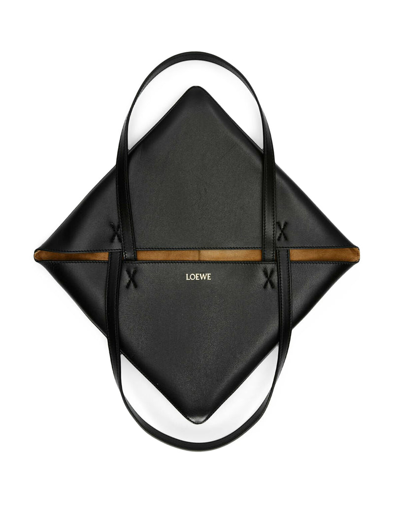 BORSA PUZZLE FOLD TOTE IN PELLE DI VITELLO LUCIDA