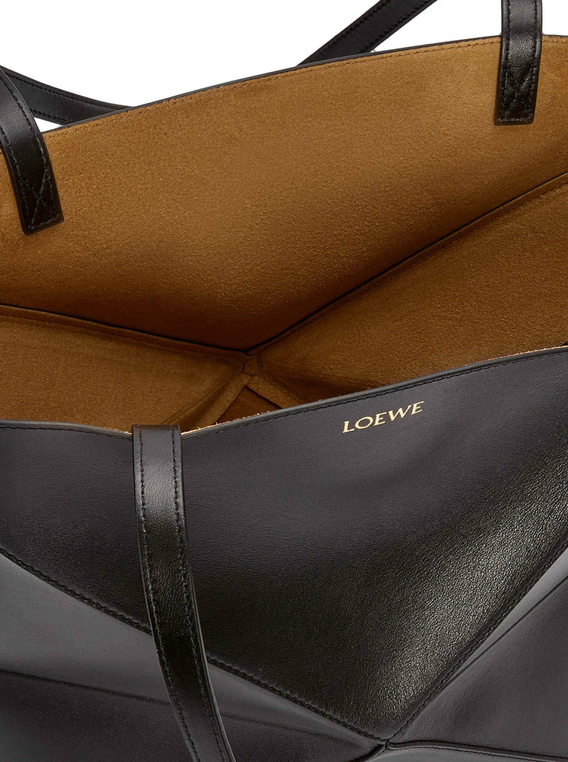 BORSA PUZZLE FOLD TOTE IN PELLE DI VITELLO LUCIDA