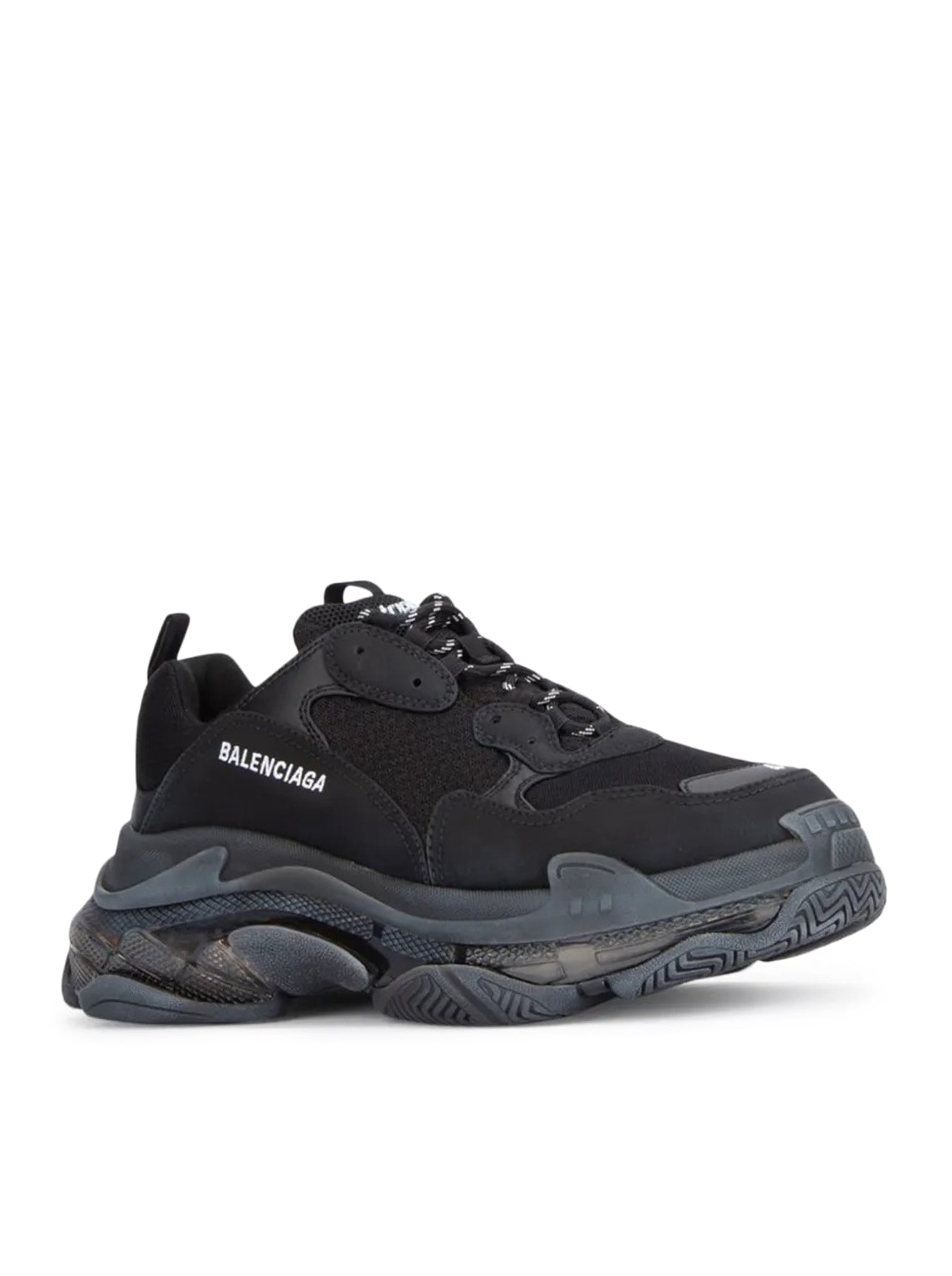 TRIPLE S CLEAR SOLE DA UOMO IN NERO