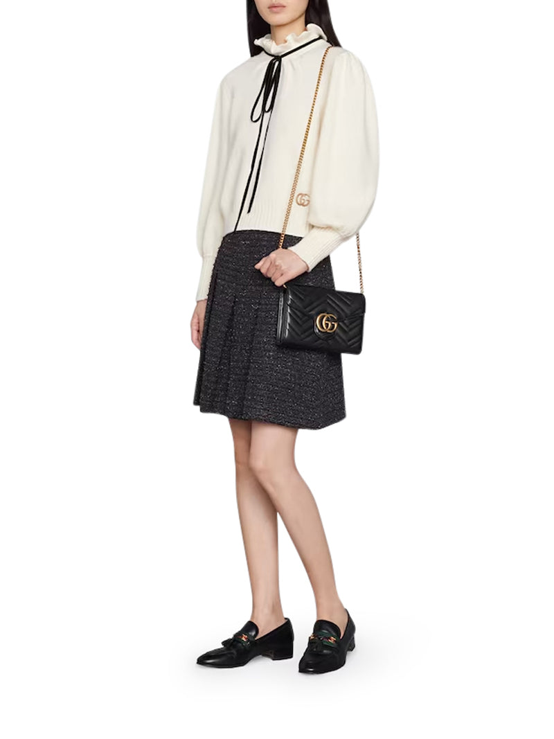 MINI BORSA GG MARMONT IN PELE MATELASSÉ