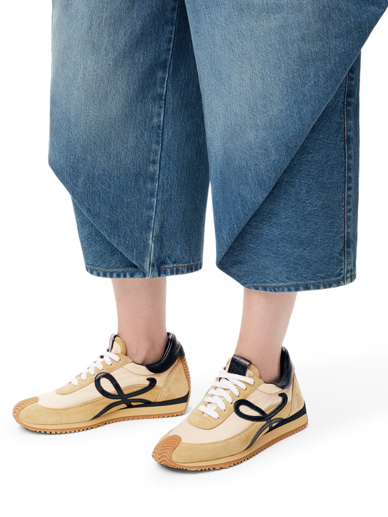 SNEAKERS FLOW RUNNER IN NYLOON E PELLE E SCAMOSCIATA