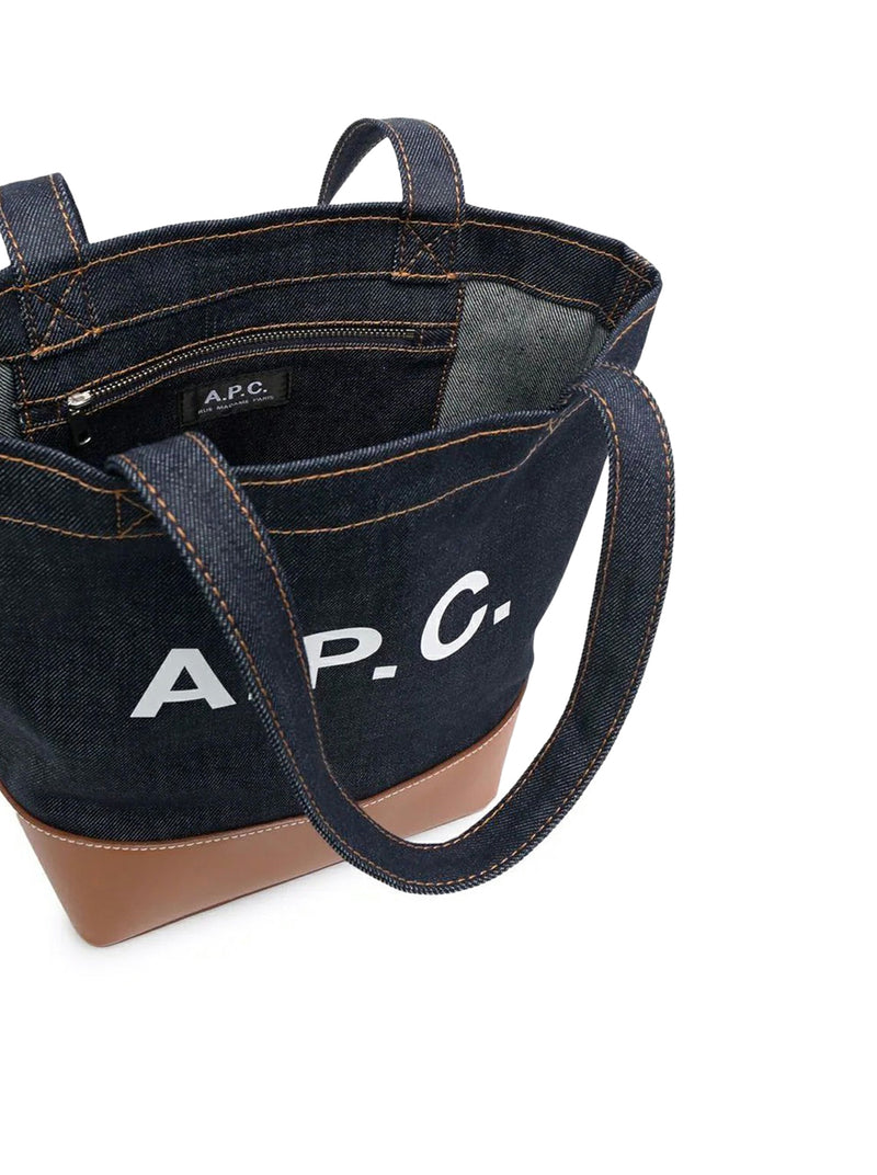 BORSA AXEL PICCOLA IN DENIM E INSERTI IN PELLE