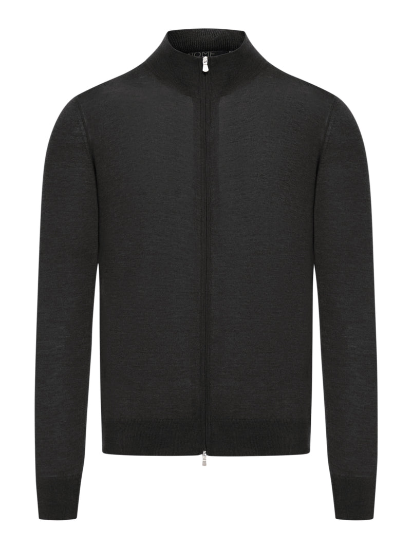 CARIDGAN ZIP IN LANA
