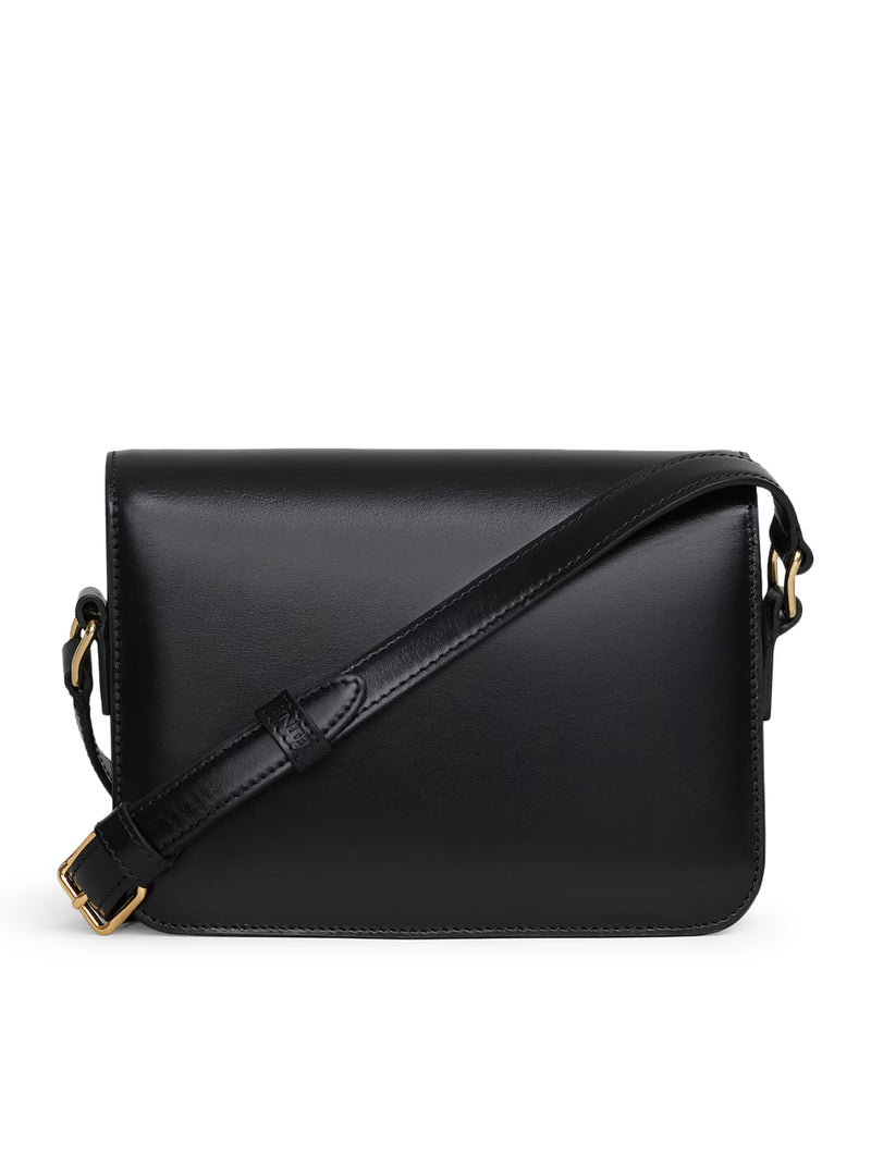 BORSA TEEN TRIOMPHE IN PELLE DI VITELLO LUCIDA SCHWARZ