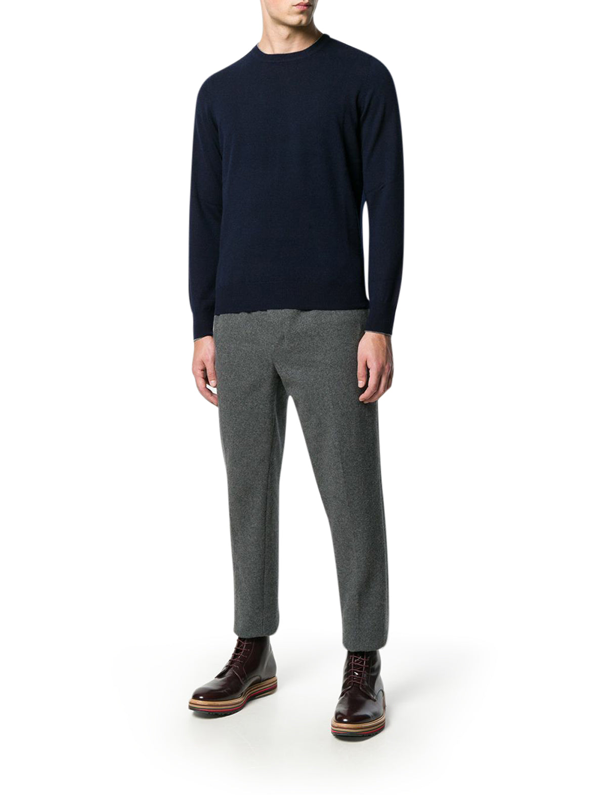 MAGLIONE GIROCOLLLO ESSENTIAL IN CASHMERE
