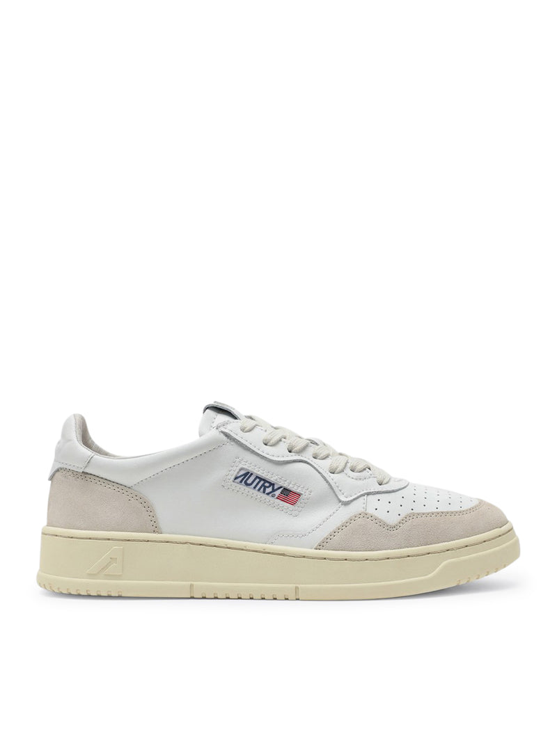 SNEAKERS MEDALIST LOW IN PELLE E SUEDE BIANCO
