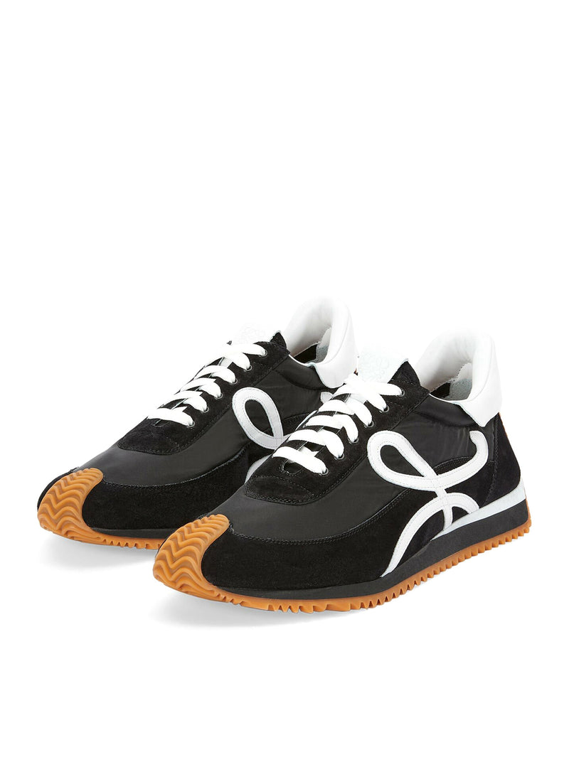 Sneaker Flow Runner in nylon e pelle scamosciata