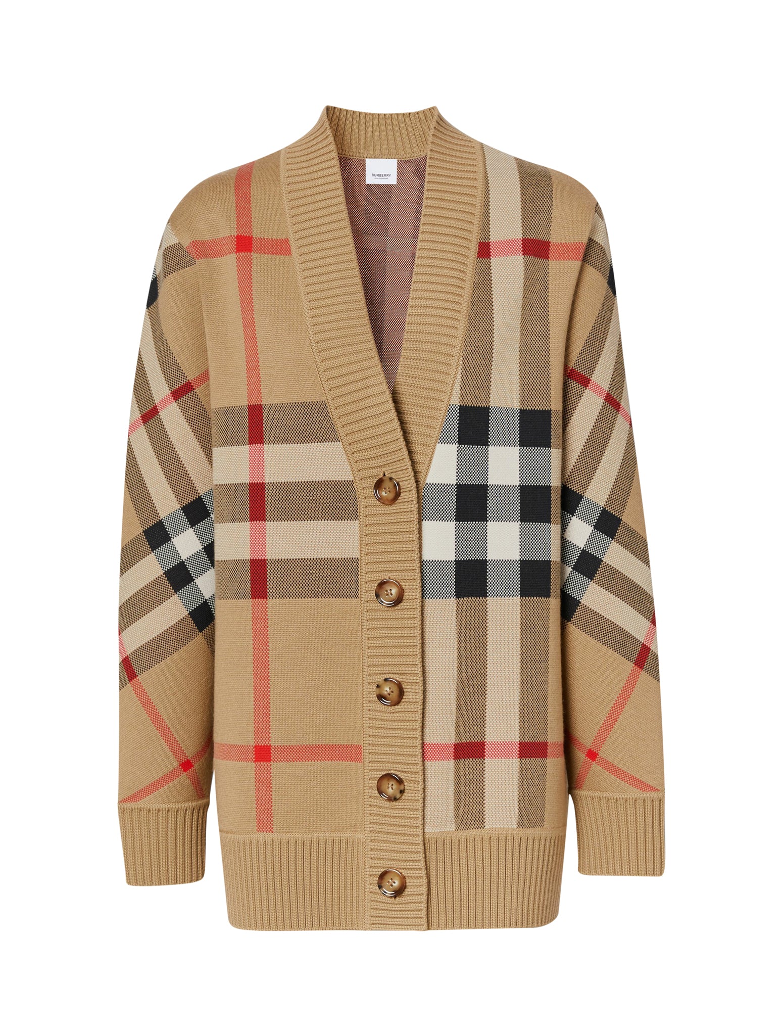 CARDIGAN IN MISTO LANA CHECK