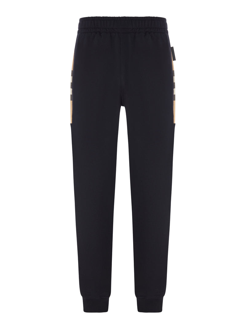 PANTALONI DA JOGGING IN COTONE CON INSERTI CHECK