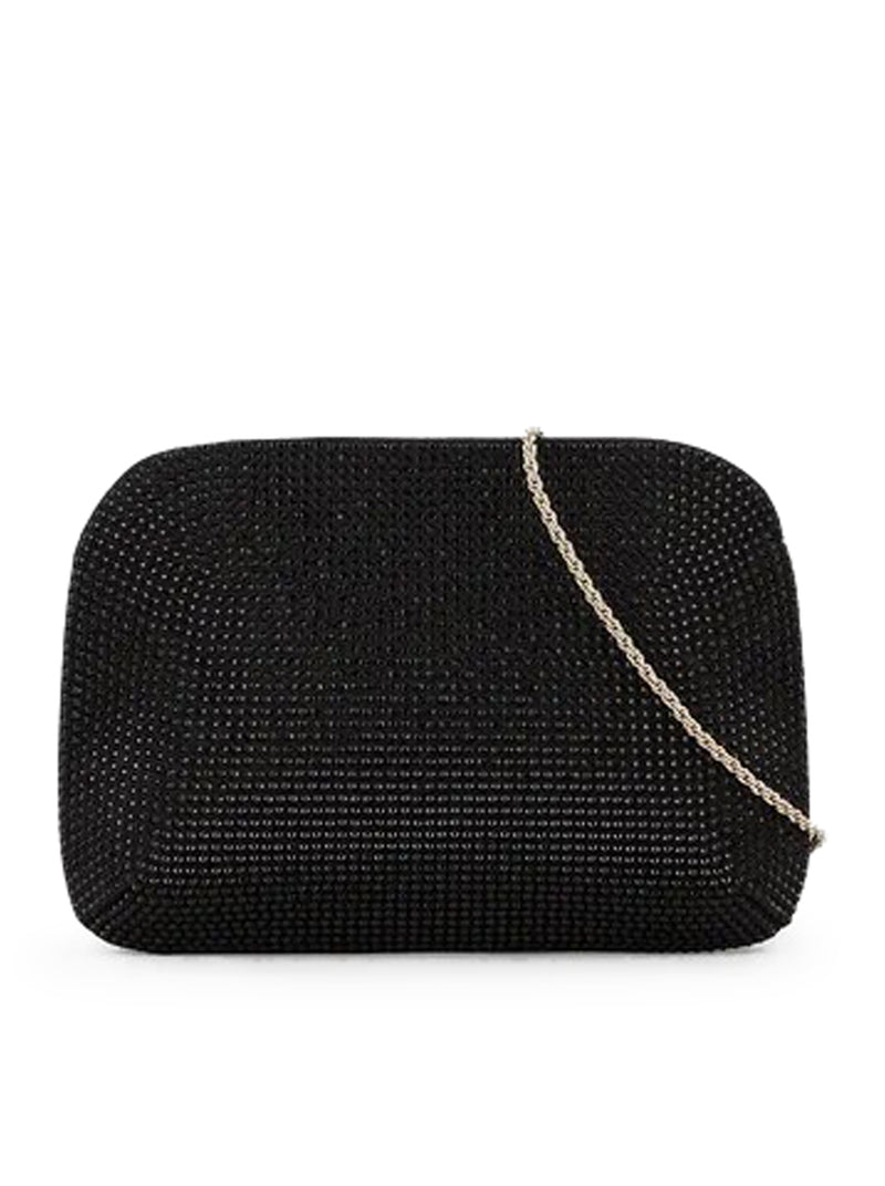 CLUTCH IN RASO E STRASS