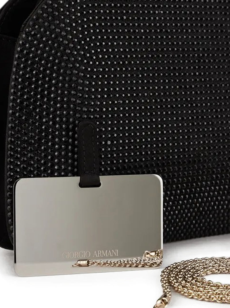 CLUTCH IN RASO E STRASS