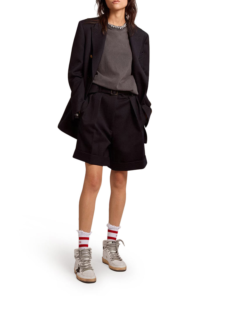 T-SHIRT IN GRIGIO CON CRISTALLI