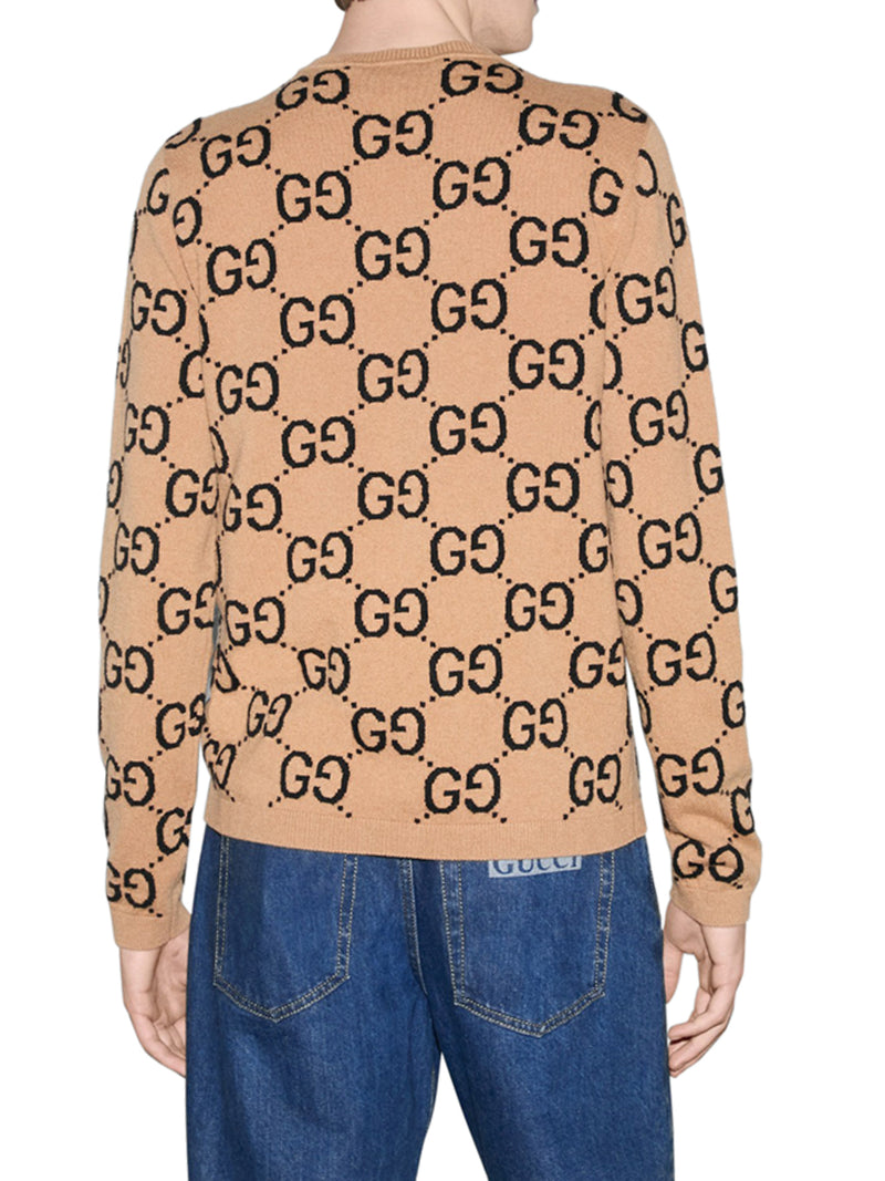 Maglione in jacquard di lana GG