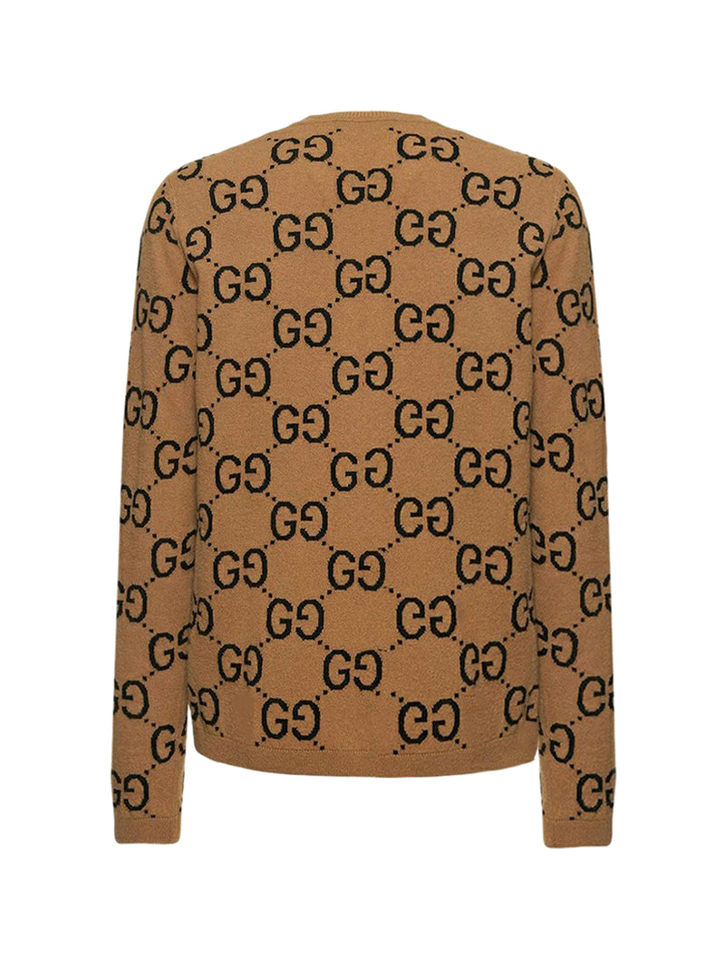 Maglione in jacquard di lana GG